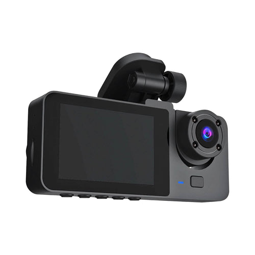 3 Channel Dash Cam Front Inside Rear Vehicle Driving Recorder Car DVR