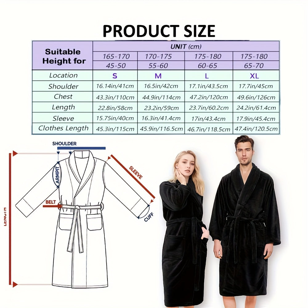 Unisex Extra Warm Fleece Bathrobe