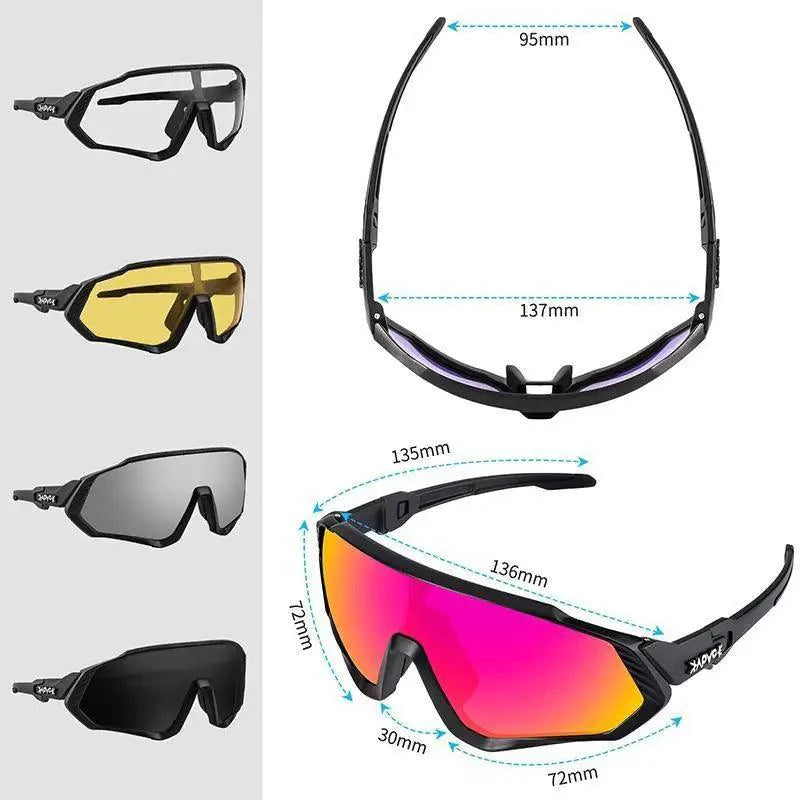 Modern Black Bike Glasses